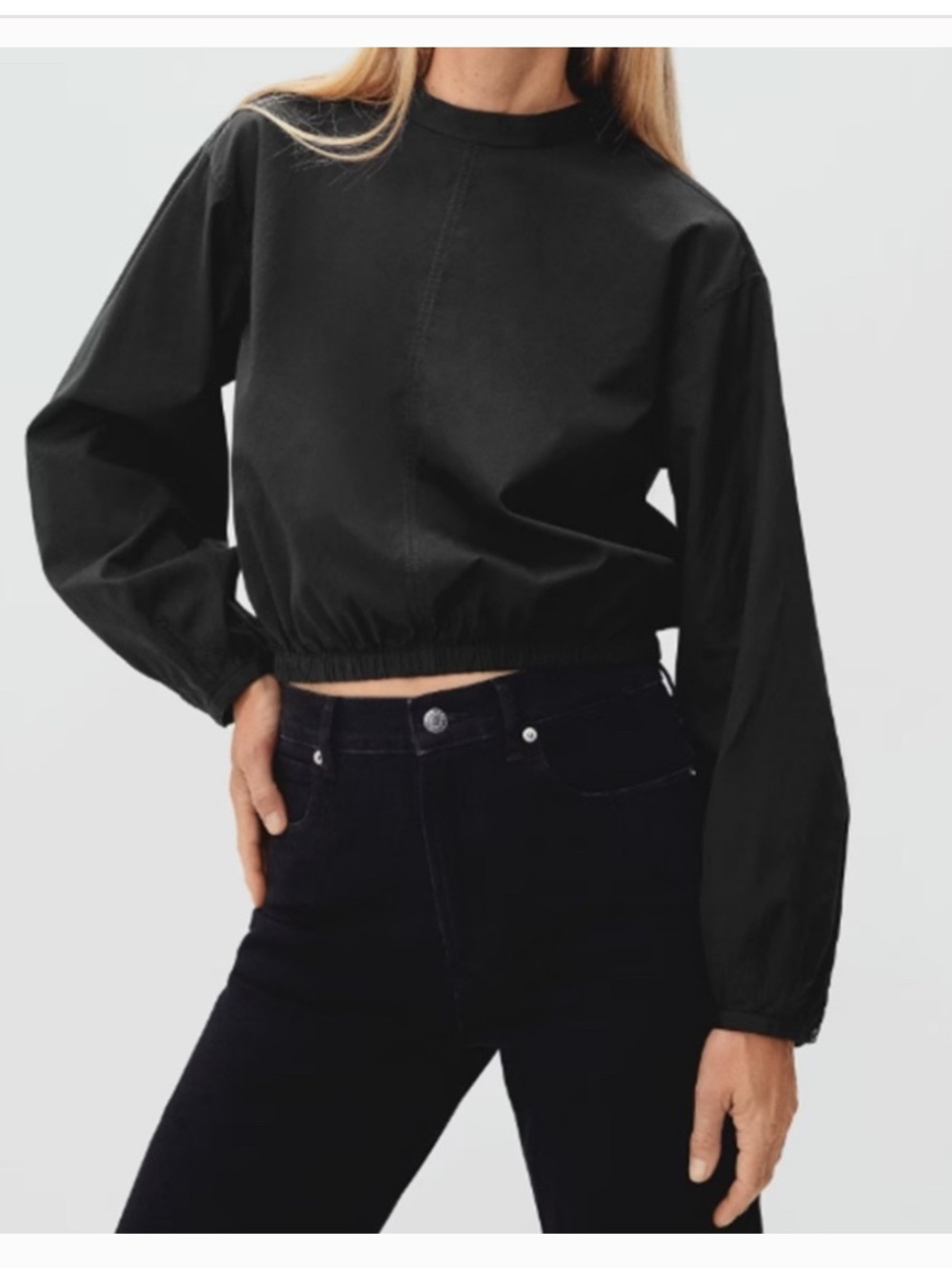 Everlane Mock Neck Bubble Top